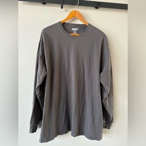 DULUTH TRADING Longtail T Relaxed Fit Long Sleeve T-Shirt Gray Men Size XXL 2XL